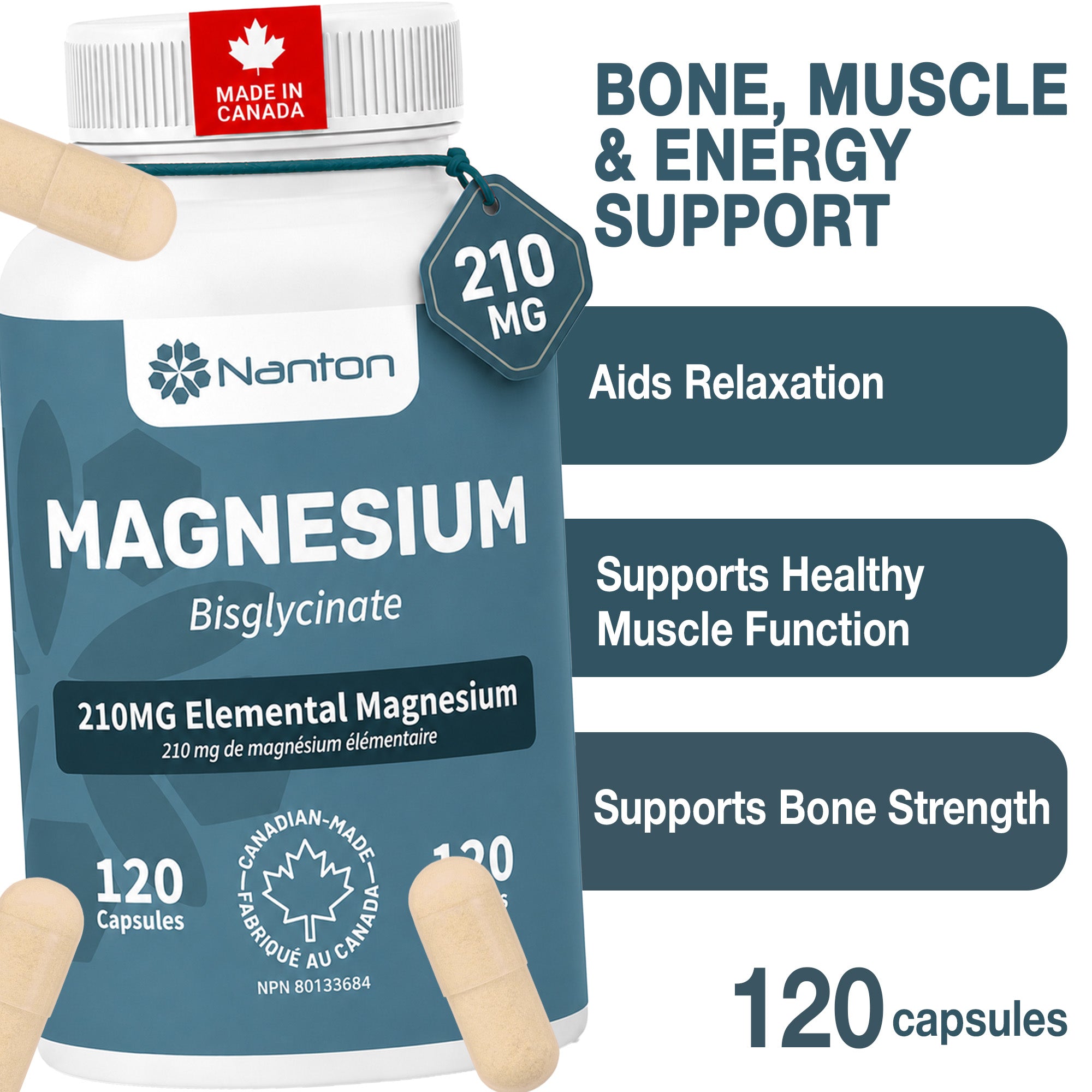 Magnesium 5 pack of 120 Capsules