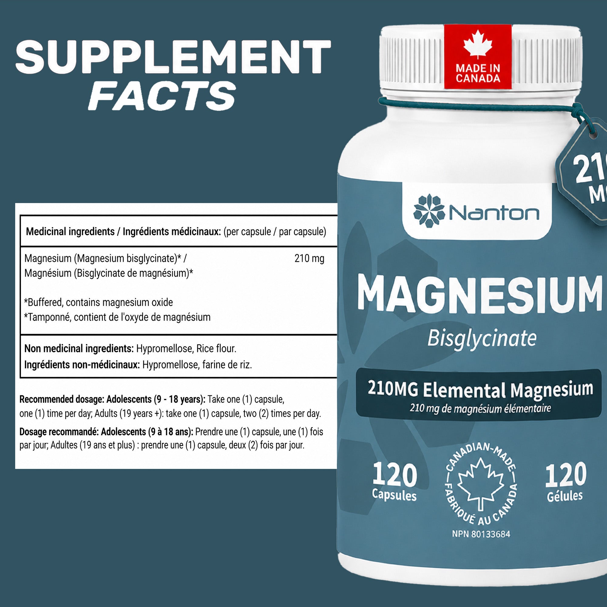 Magnesium 5 pack of 120 Capsules