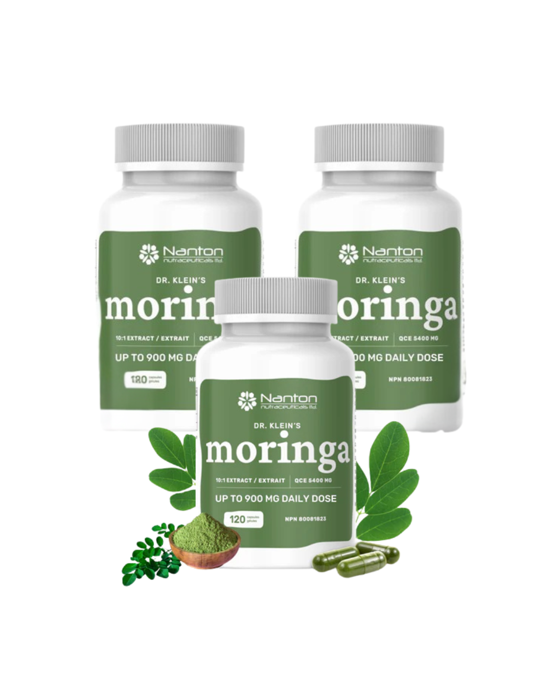 Moringa 3 Pack of 120 Capsules - Bundle & Save $6.98
