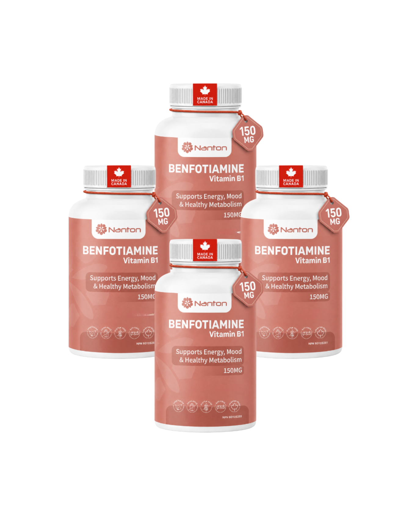 Benfotiamine B1 4 Pack of 90 Capsules - Bundle & Save $29.97